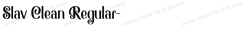 Slav Clean Regular字体转换